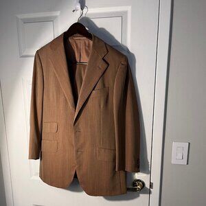 Sartorio Napoli Kiton Brown Solaro Wool Suit 40S